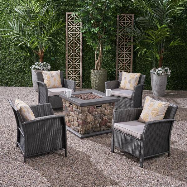 home depot fire pit conversation set