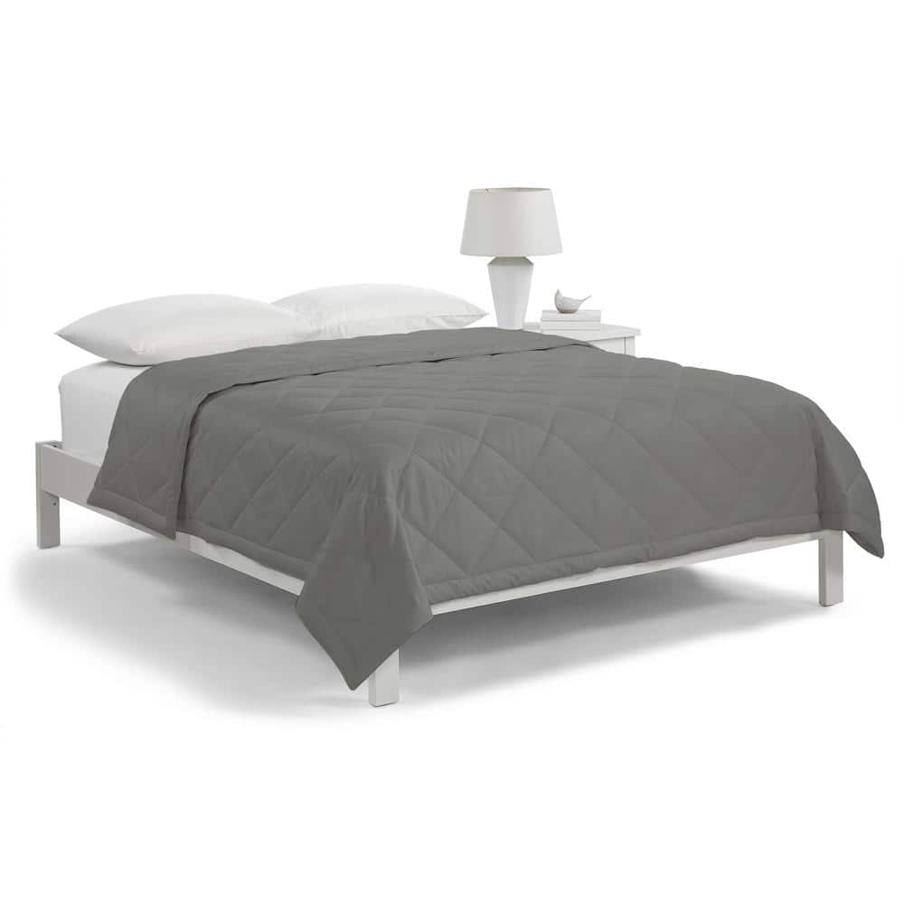 Twin Charcoal Cotton Down Alternative Blanket