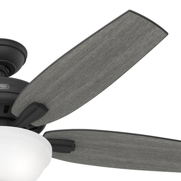 Hunter Newsome 52 in. Indoor Flat Matte Black Ceiling Fan