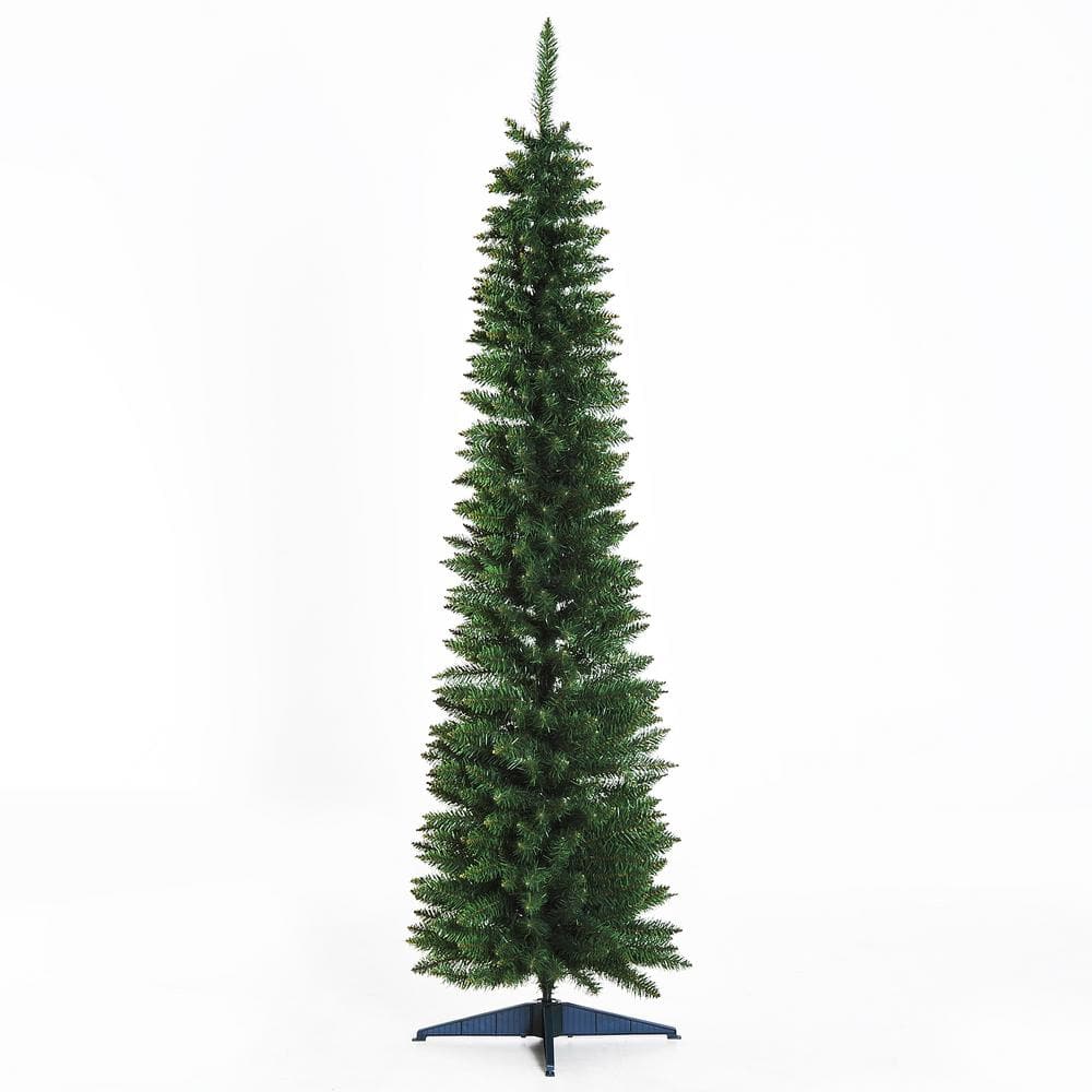 HomCom Green Hinged Fir Slim Noble Hinged Artificial Christmas Tree  with Realistic Plastic Branches including 390 Tips 6