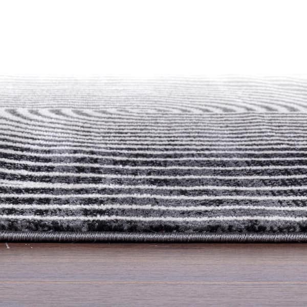 Contemporary Arch Knot Design 7 ft. 10 in. x 10 ft. Area Rug Black