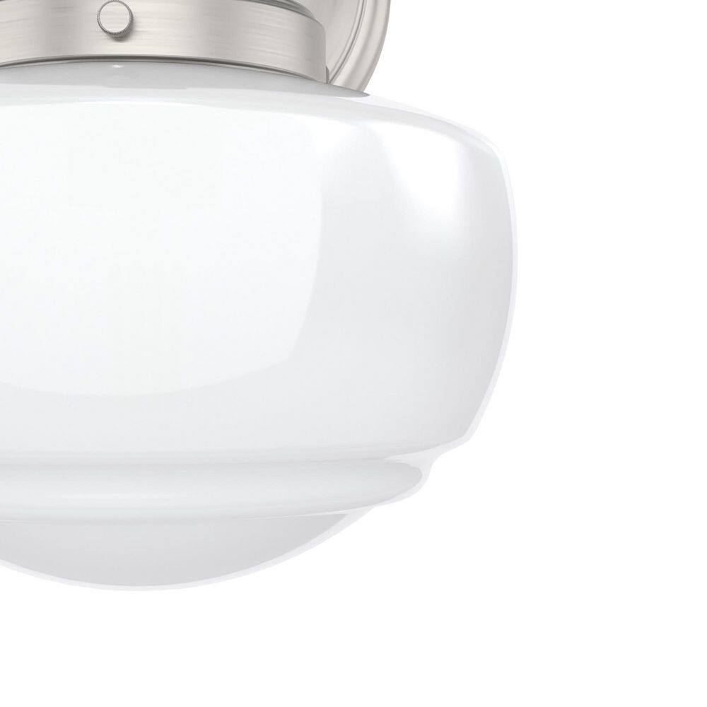 Saddle Creek Brushed Nickel Schoolhouse 1-Light Sconce