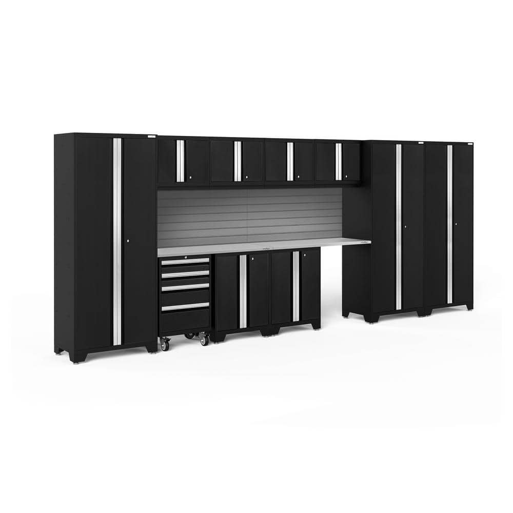 Bold Series 186 in. W x 76.75 in. H x 18 in. D 24-Gauge Steel Garage Cabinet Set in Black (12-Piece) price history on PriceWatchPro