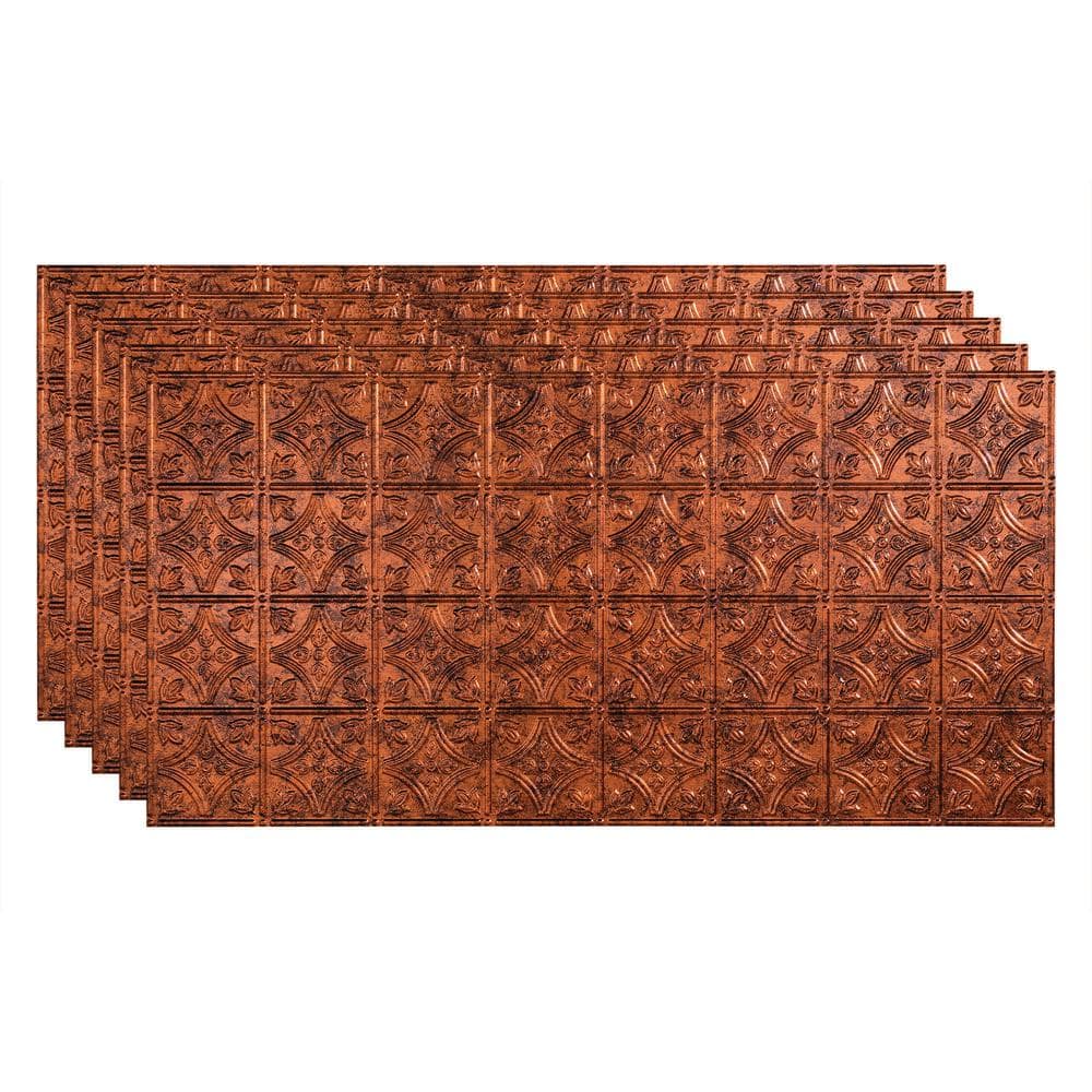 Traditional #1 2 ft. x 4 ft. Glue Up Vinyl Ceiling Tile in Moonstone Copper (40 sq. ft.) price history on PriceWatchPro