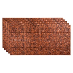 Traditional #1 2 ft. x 4 ft. Glue Up Vinyl Ceiling Tile in Moonstone Copper (40 sq. ft.)