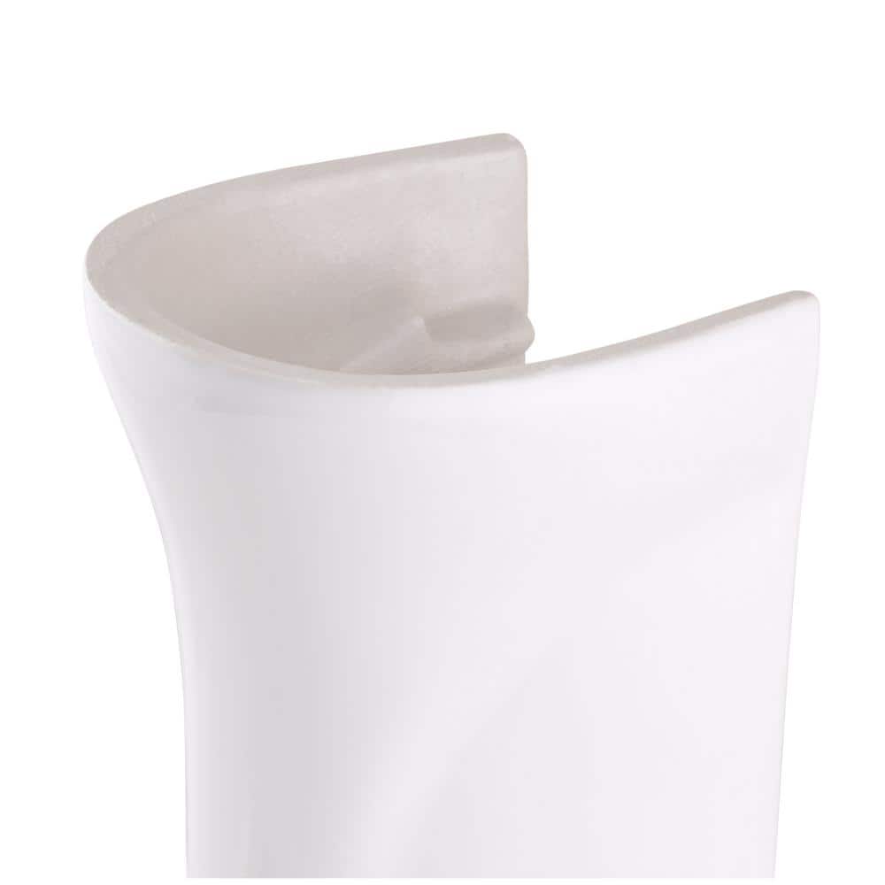 White Gloss Oblong Pedestal Sink Base