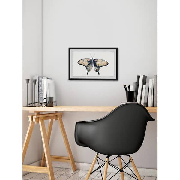 Unbranded 20 in. H x 30 in. W "Cream Colored Wings" by Marmont Hill Art Collective Framed Printed Wall Art