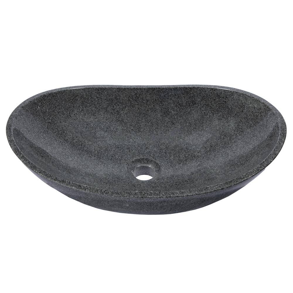 Sesame Gray Granite 20'' Canoe Vessel Sink