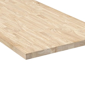 6 ft. L x 25 in. D Unfinished Hevea Solid Wood Butcher Block Countertop With Square Edge