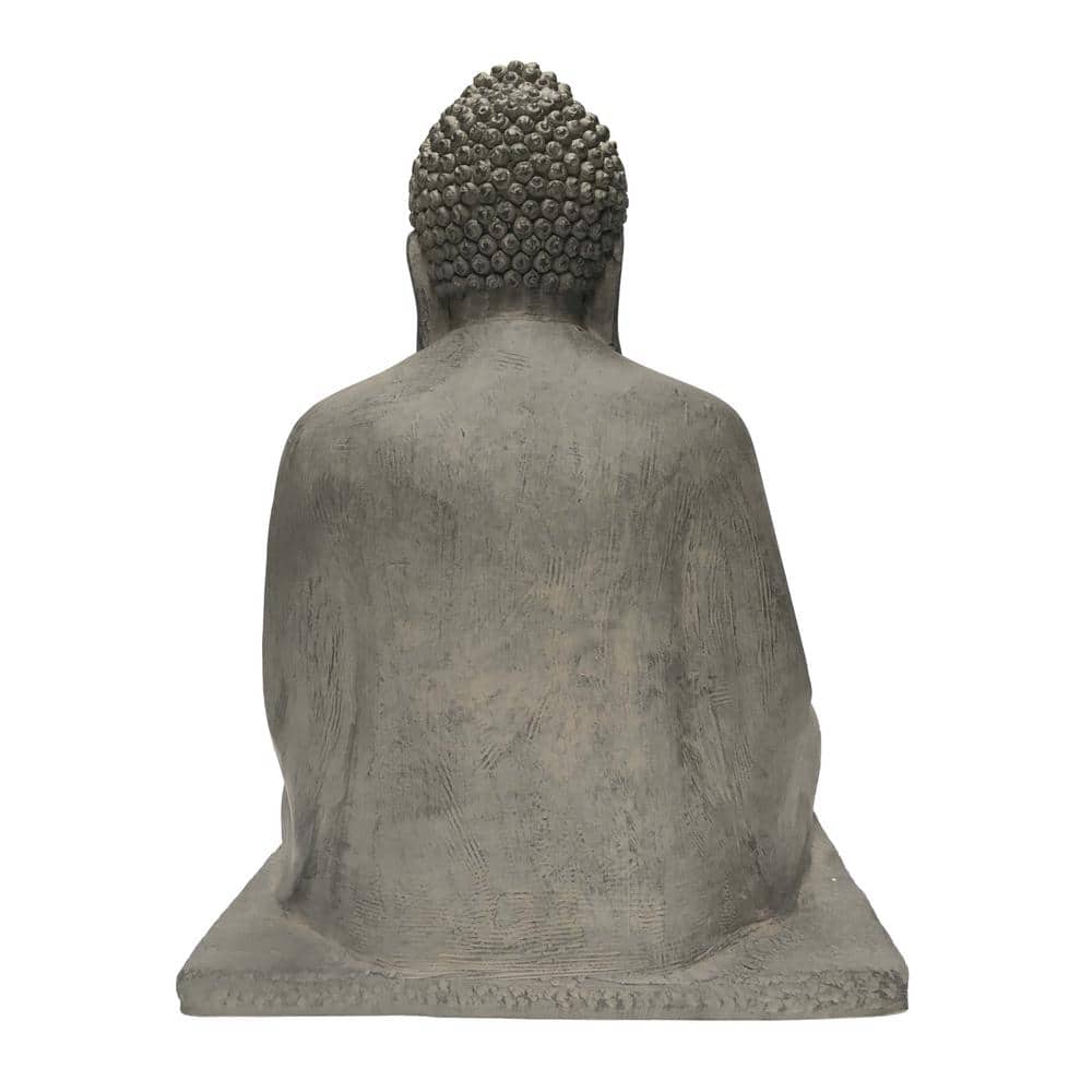 Gray Stone Meditating Buddha Statue for Indoor/Outdoor Use