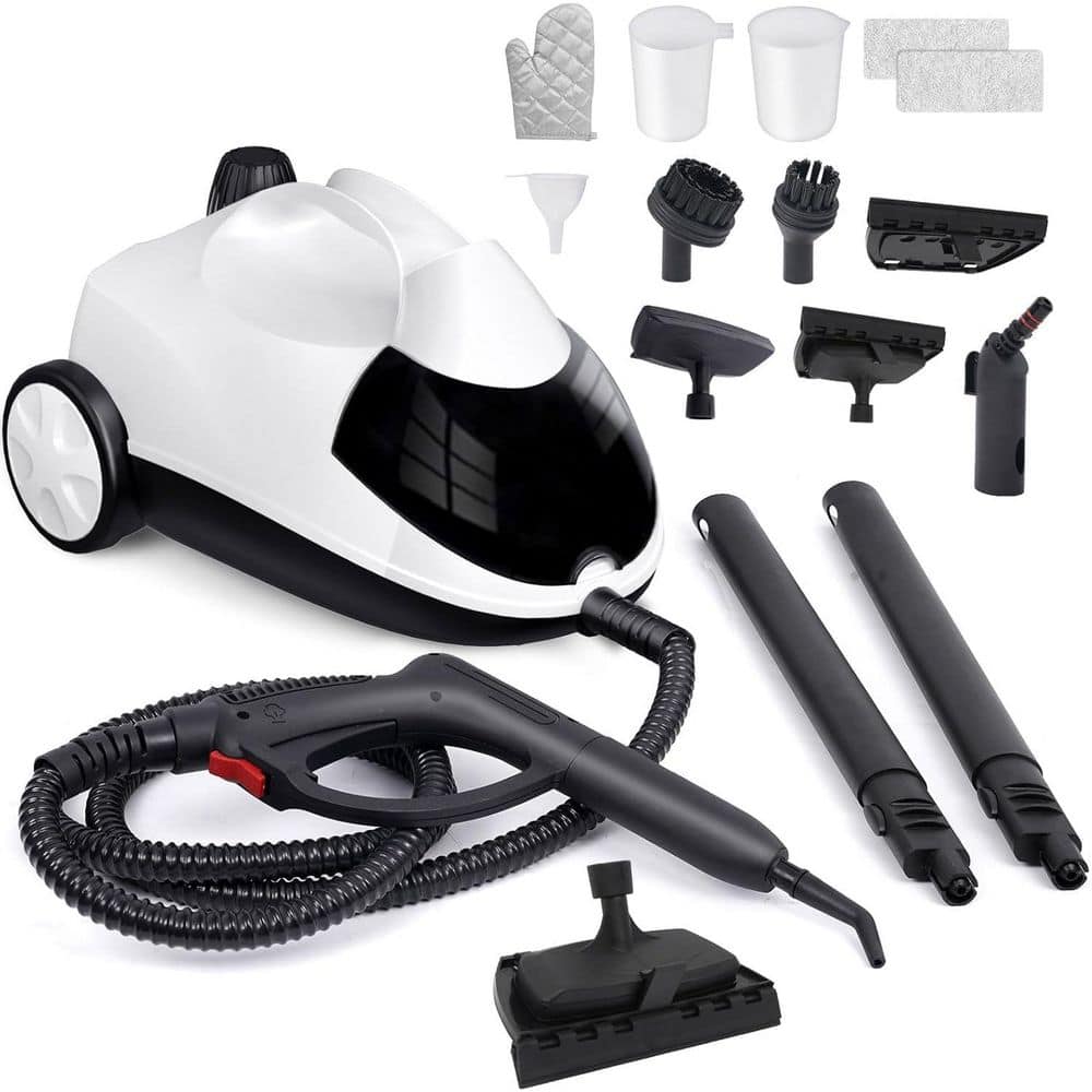 Corded Multi-Surface Floor Cleaning Steamer with 1.5L Tank, Auto-Shutoff, Fast Heating, 8 Attachments, White price history on PriceWatchPro