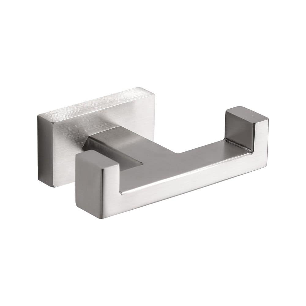 SUS304 Stainless Steel Knob Double Robe/Towel Hook Bath Towel Hook Wall Mounted Coat Rack in Brushed Nickel price history on PriceWatchPro