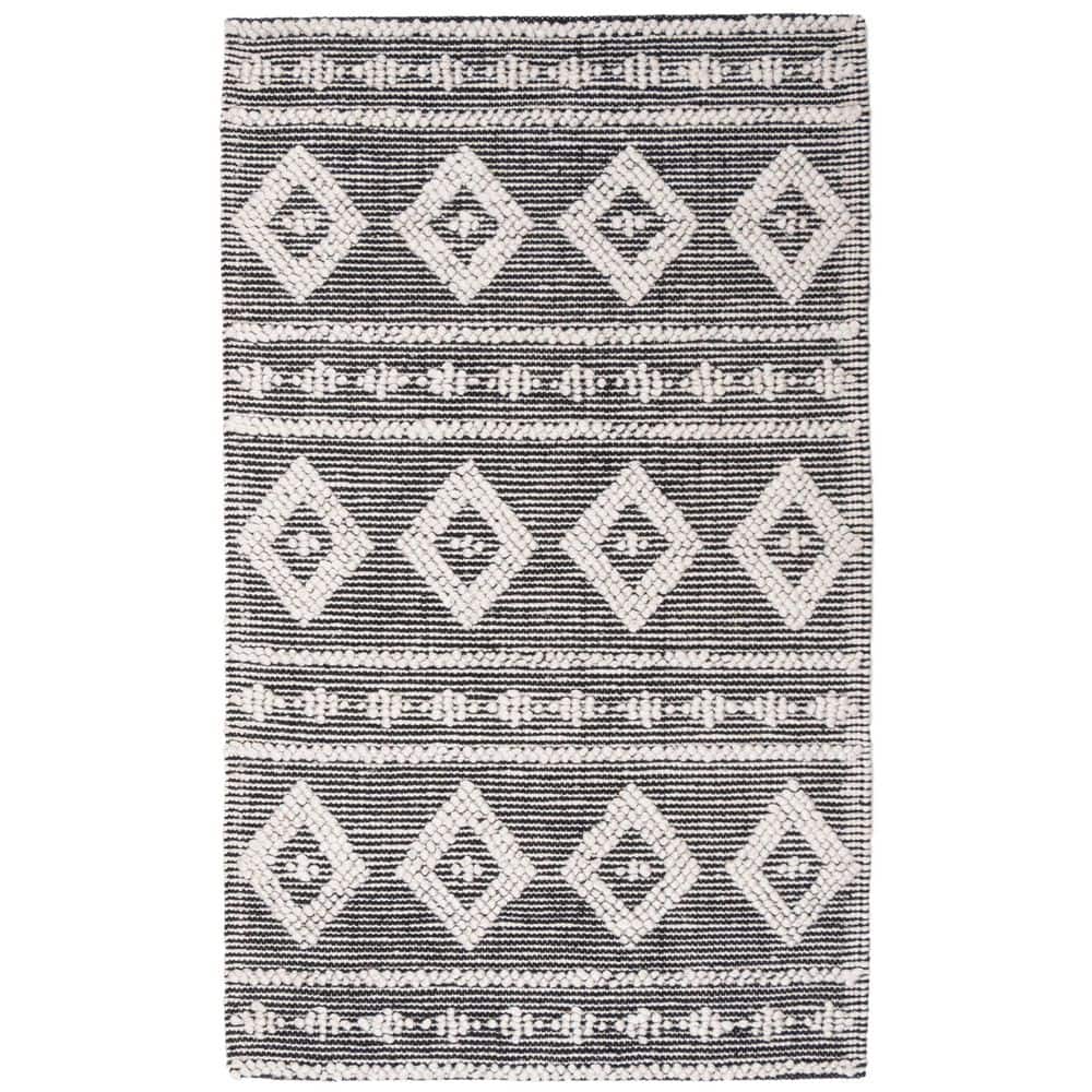 Natura 3 ft. x 5 ft. Silver Striped Diamond Abstract Area Rug price history on PriceWatchPro