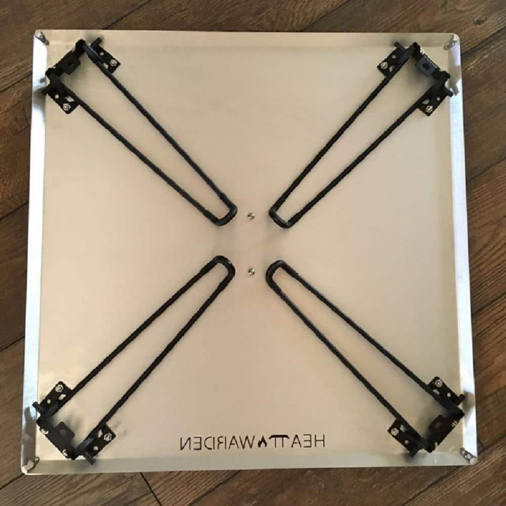 Stainless Steel Gas Fire Pit Heat Deflector with Foldable Legs