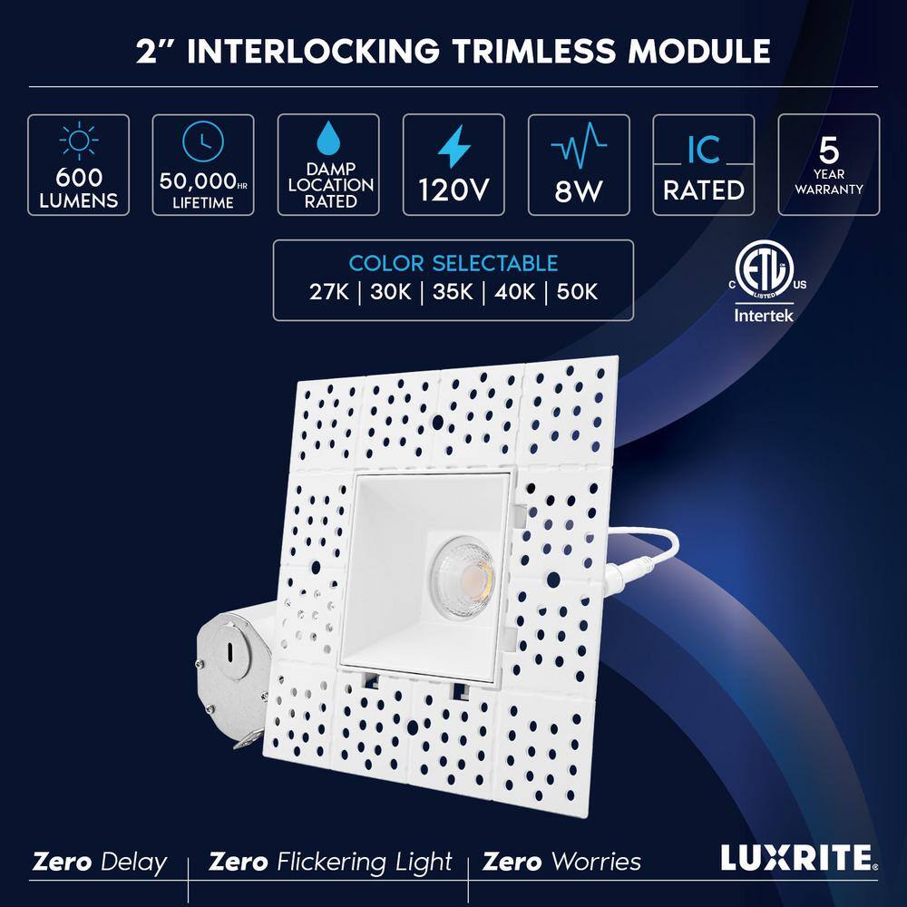 5.75'' White Aluminum Dimmable Recessed Lighting Kit with LED