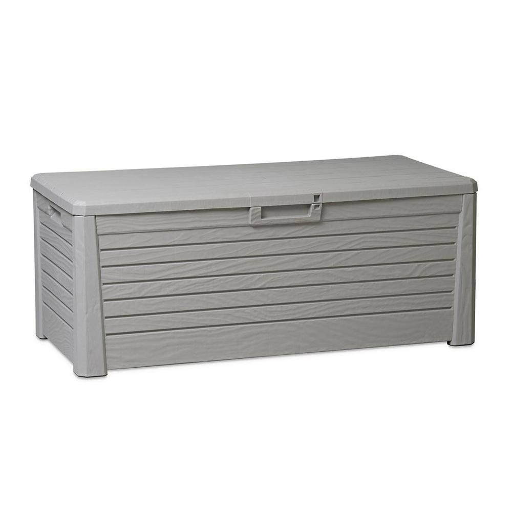 TOOMAX 145 Gal. 58 in. x 28 in. Gray Florida Outdoor Deck Bin Storage
