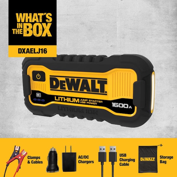 Reviews for DEWALT 1600 Peak Amp Lithium Jump Starter with USB