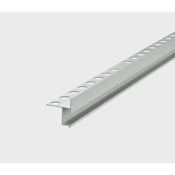 EMAC Npeldano Aura matt silver 0.375 in. D x 0.375 in. W x 98.4 in. L stair nosing Aluminum Molding and Transition Trim