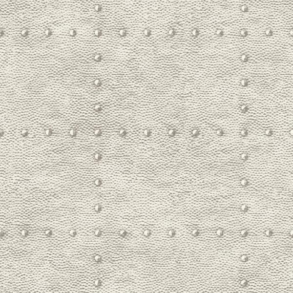 A-Street Prints Goldberg Ivory Hammered Metal Ivory Wallpaper Sample