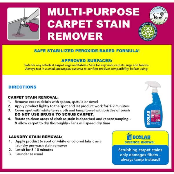 ECOLAB - 32 oz. Multi-Purpose Carpet Stain Remover 6-Pack