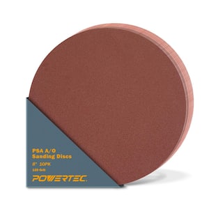 8 in. 120 Grit PSA Aluminum Oxide Sanding Disc/Self Stick (10-Pack)