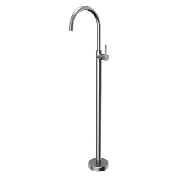 Howick Single Hole Single Handle Freestanding Bathroom Faucet in Stainless Steel