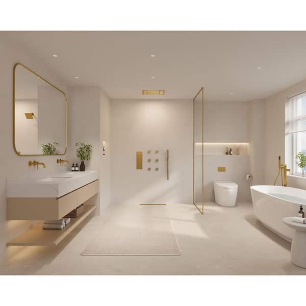 YAWWALK LED Lighting 7-Spray 20 in. Ceiling Mount Dual and