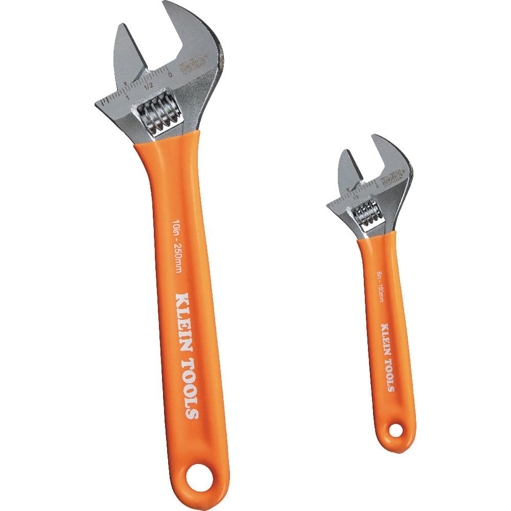 Klein Tools Extra-Capacity Adjustable Wrench Set (2-Piece) D5072