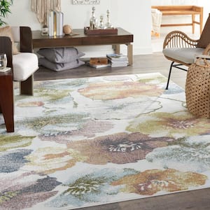 Trance Ivory/Multi 7 ft. x 10 ft. Contemporary Area Rug