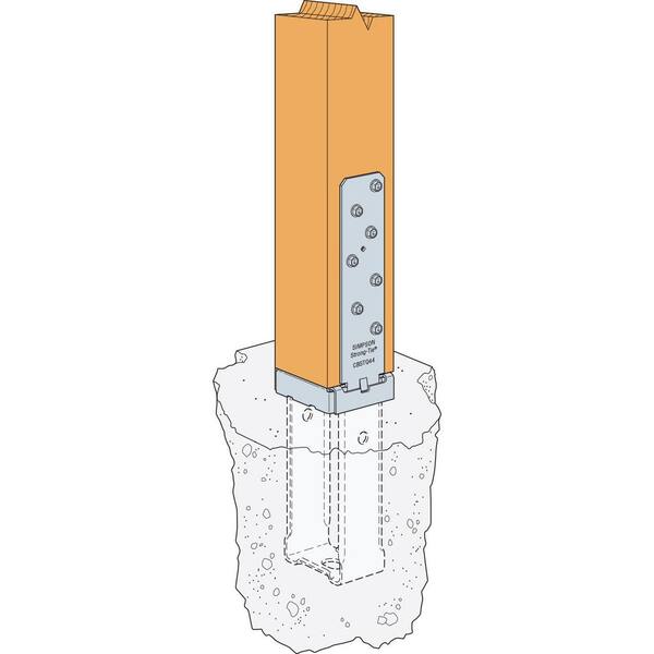 CBSTQ ZMAX Standoff Column Base for 4 x 4 Lumber with SDS Screws