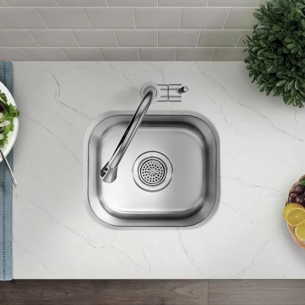 CHESHIRE 15 in. Undermount Single Bowl 18-Gauge Stainless Steel