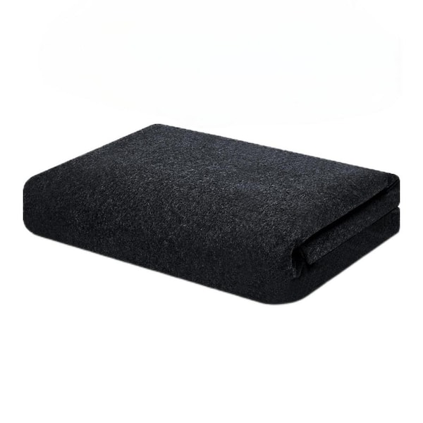 Angel Sar 8.2 ft. x 10 ft. Black Waterproof Outdoor Storage Shed Floor Mat with Non Slip Backing