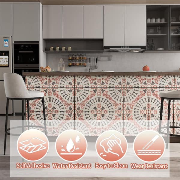 24 in. X 120 in. Colored Peel & Stick Vinyl Backsplash Roll, Self Adhesive Wall/Flooring Roll (20 sq. ft. )