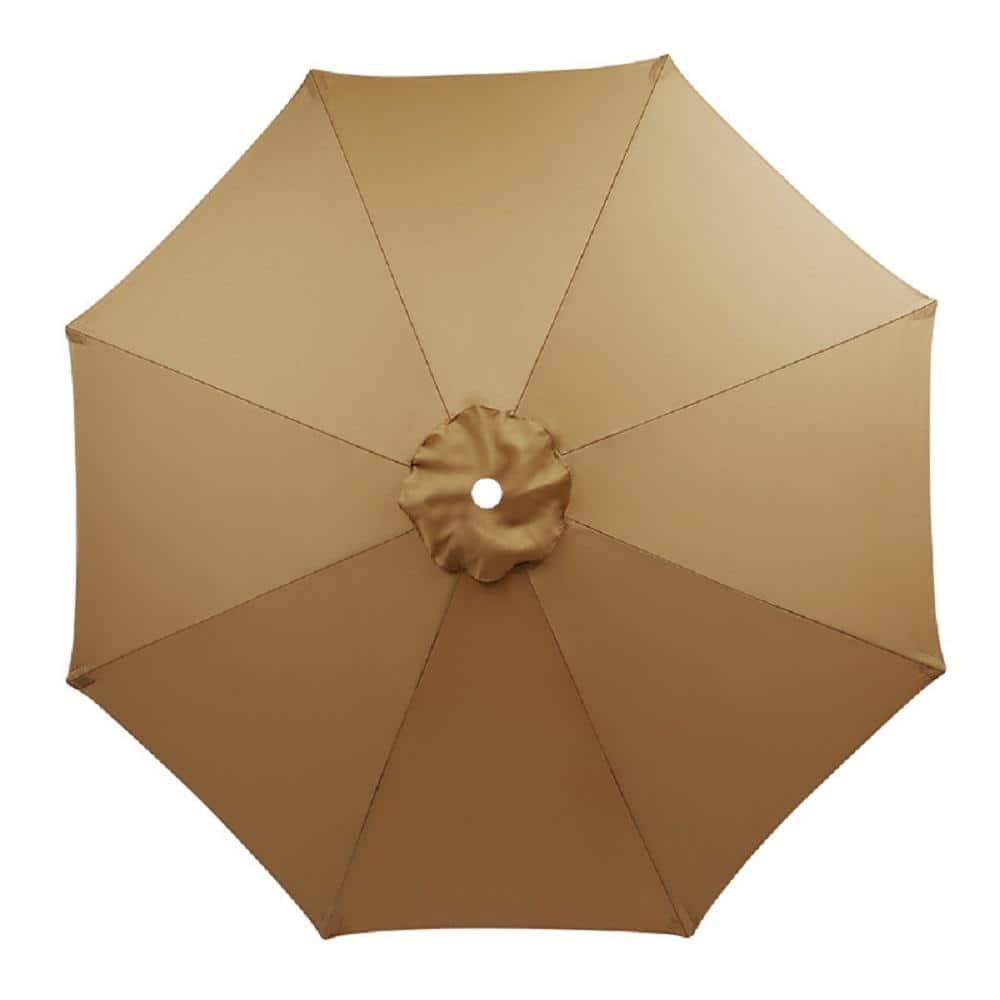 Shatex Patio Umbrella Cover 9 Ft. Replacement Canopy For 6 Ribs-khaki 