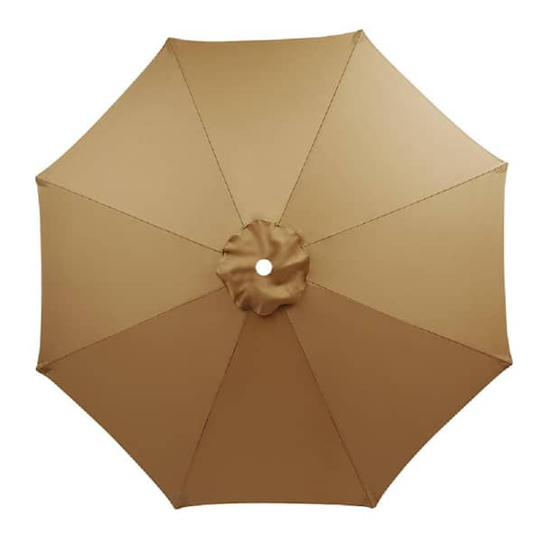 Shatex Patio Umbrella Cover 9 ft. Replacement Canopy for 6 Ribs-Khaki ...