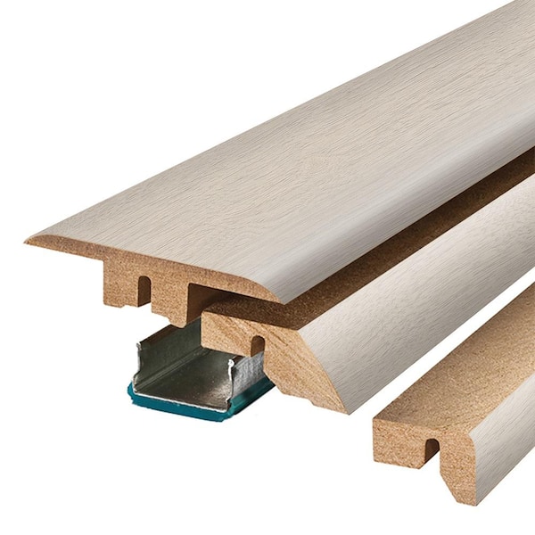 PERFORMANCE ACCESSORIES Miramar 0.75 in. T x 2.37 in. W x 78.7 in. L Textured Wood Look Laminate Moulding/Trim 4 in 1 Molding