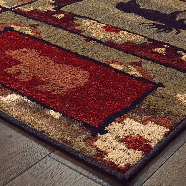 Timberidge Brown/Rust 2 ft. x 8 ft. Mountain Lodge Runner Rug