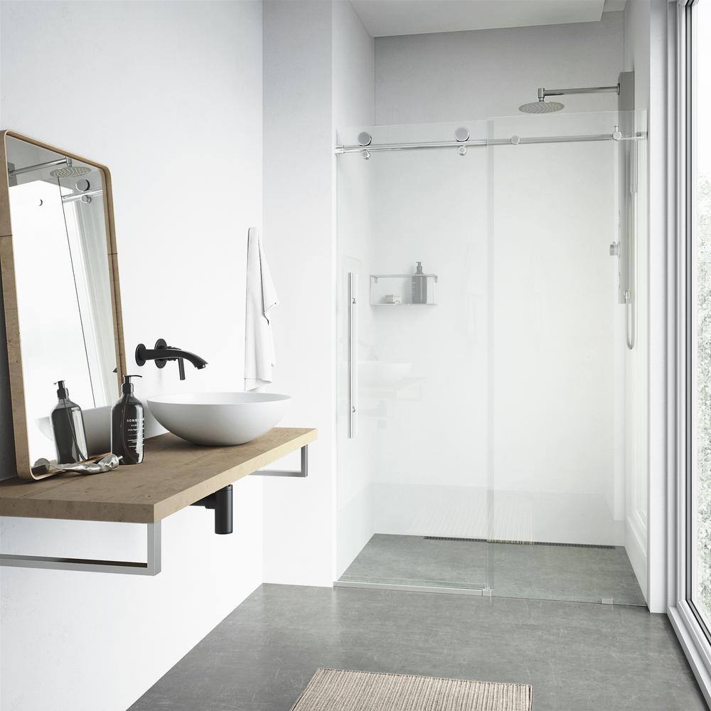 Elan E-Class 68" Frameless Chrome Sliding Shower Door
