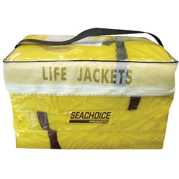 Seachoice Life Vest with Bag, Yellow (4-Pack)