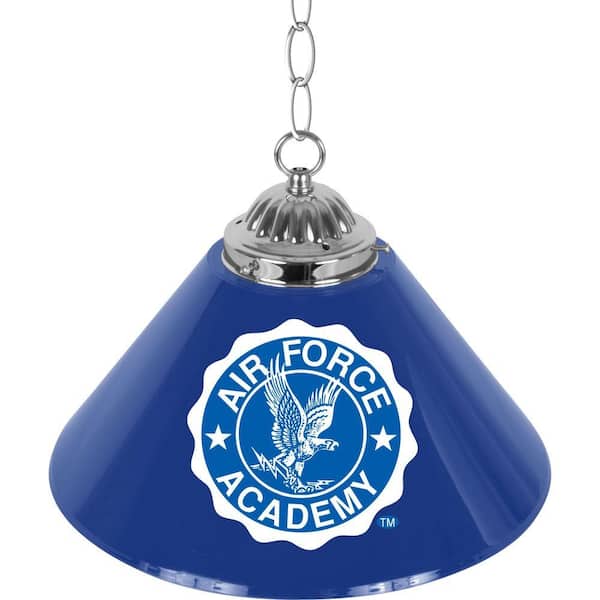 Trademark Global Air Force Falcons 14 in. Single Shade Stainless Steel Hanging Lamp