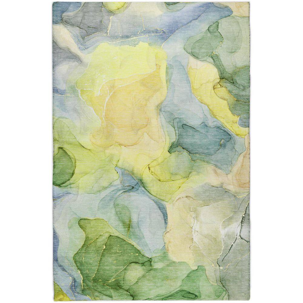 Dream Shag Premium Machine Washable Abstract ADS504 Yellow 10 ft. x 14 ft. Area Rug price history on PriceWatchPro