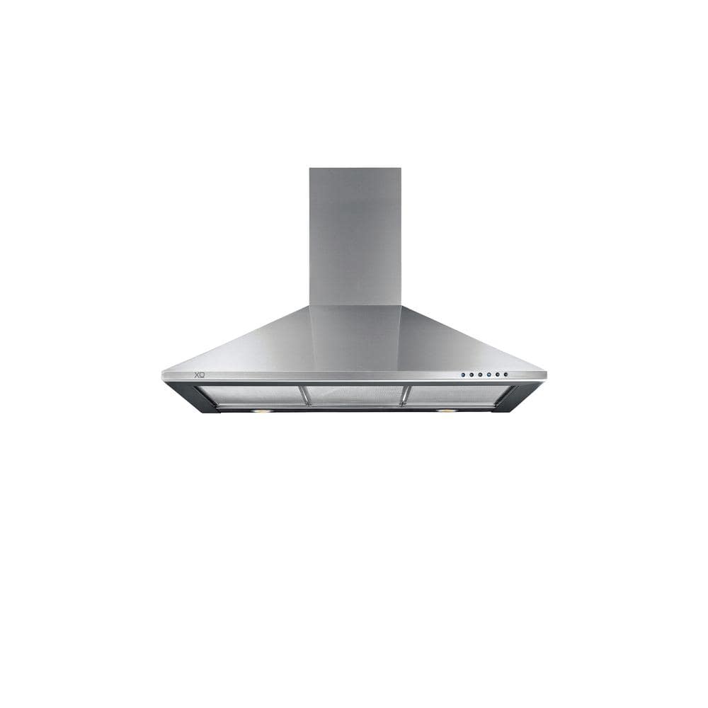 XO 36 in. Chimney Style Range Hood with 3 Speed Settings, 600 CFM,  Convertible Venting & 2 LED Lights - Stainless Steel