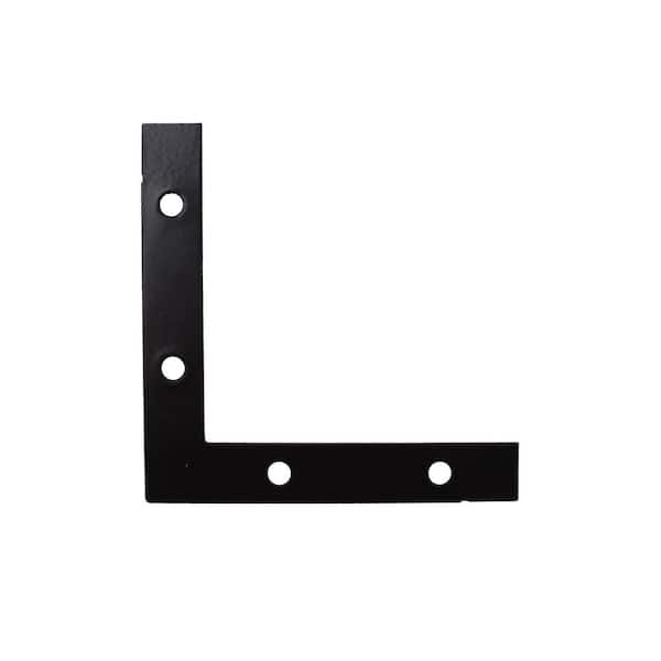 Everbilt (4-Pack) 2 in. Black Flat Corner Brace