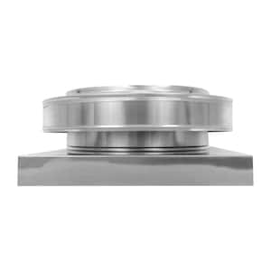 12 in. Dia. Aluminum Round Back Roof Vent with Curb Mount Flange in Mill Finish