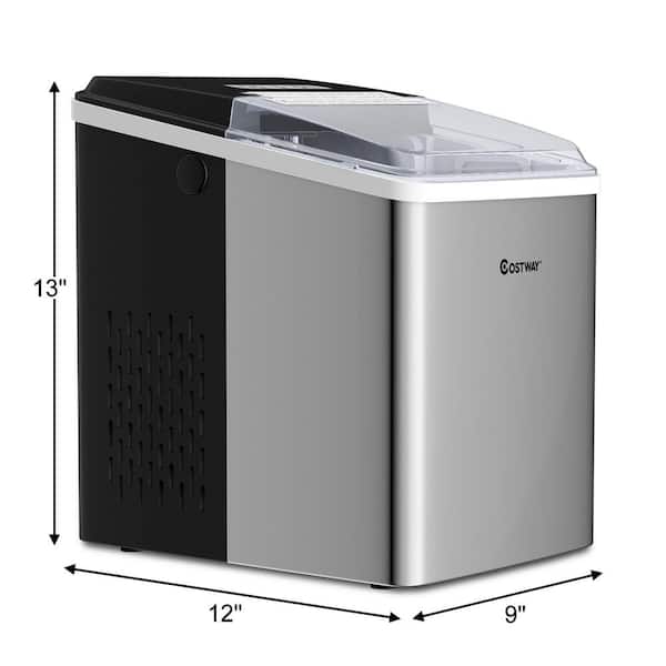 Portable Ice Maker 40Lbs/24H Countertop Self-Cleaning with Ice Scoop and  Basket
