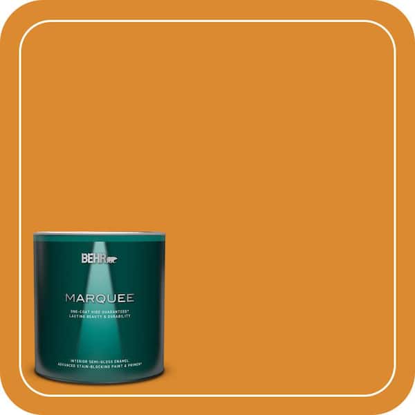 BEHR MARQUEE 1 qt. #280B-7 Status Bronze Semi-Gloss Enamel Interior Paint & Primer