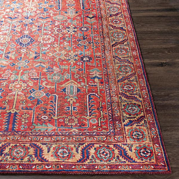 Rawle Red Doormat 2 ft. x 4 ft. Area Rug