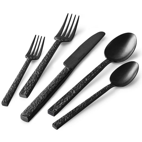 20-Piece Black 18/10 Stainless Steel Flatware Set Silverware Set (Service for 4)