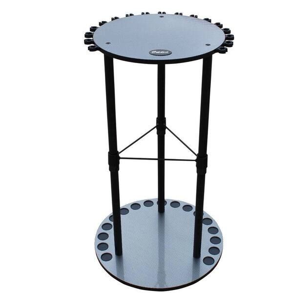 Rush Creek Creations Round Spinning 17-Rod Rack with Storage Capacity