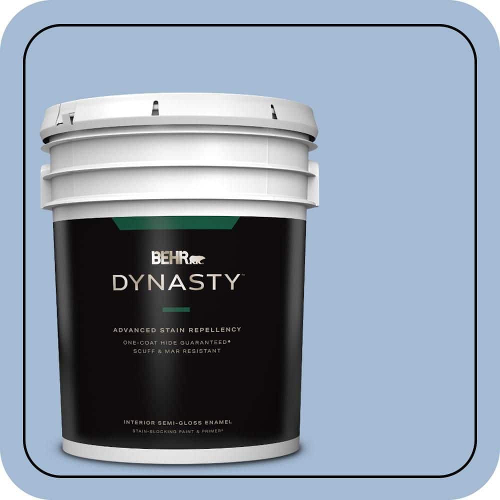 5 gal. #M530-3 Perennial Blue One-Coat Hide Semi-Gloss Enamel Interior Stain-Blocking Paint & Primer price history on PriceWatchPro